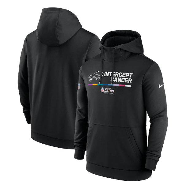 Men's Buffalo Bills 2022 Black Crucial Catch Therma Performance Pullover Hoodie Men's Buffalo Bills 2022 Black Crucial Catch Therma Performance Pullover Hoodie